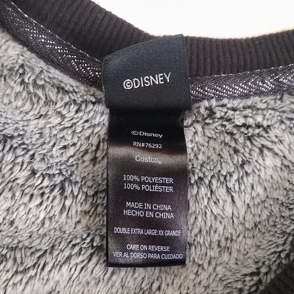 Disney Mickey Mouse Soft Fuzzy Pajama Set Long Sleeve and Pants Costco sz XXL - Picture 6 of 7